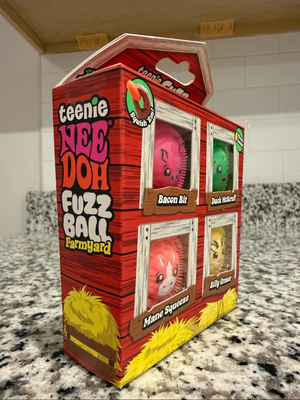 Teenie Needoh Fuzz Ball Farmyard The Velvet Squeeze!